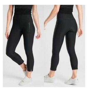 Athleta black stellar crop pant NWOT XSP